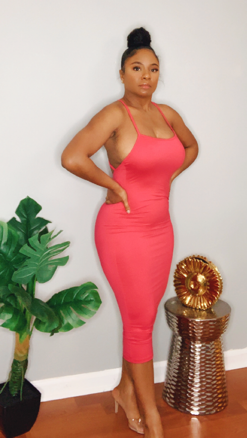 Miami Nights Dress -Pink - Sugar And Honey Atl