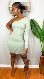 Flirty Mini Dress -Green